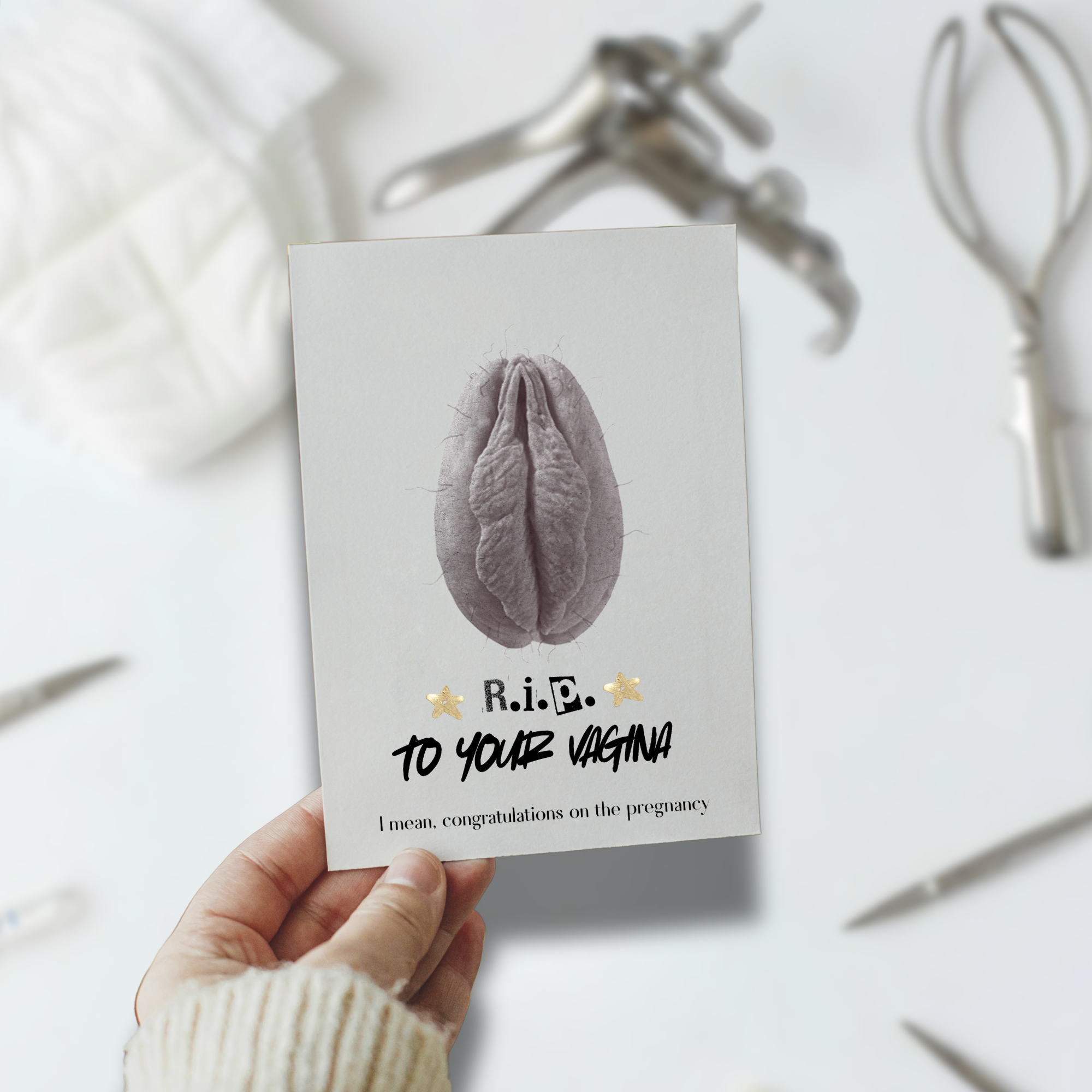 Funny new mum cards, Realistic parenting humor, Push present cards, Postpartum jokes.