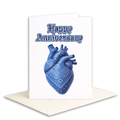 Anniversary Card - Blue Heart
