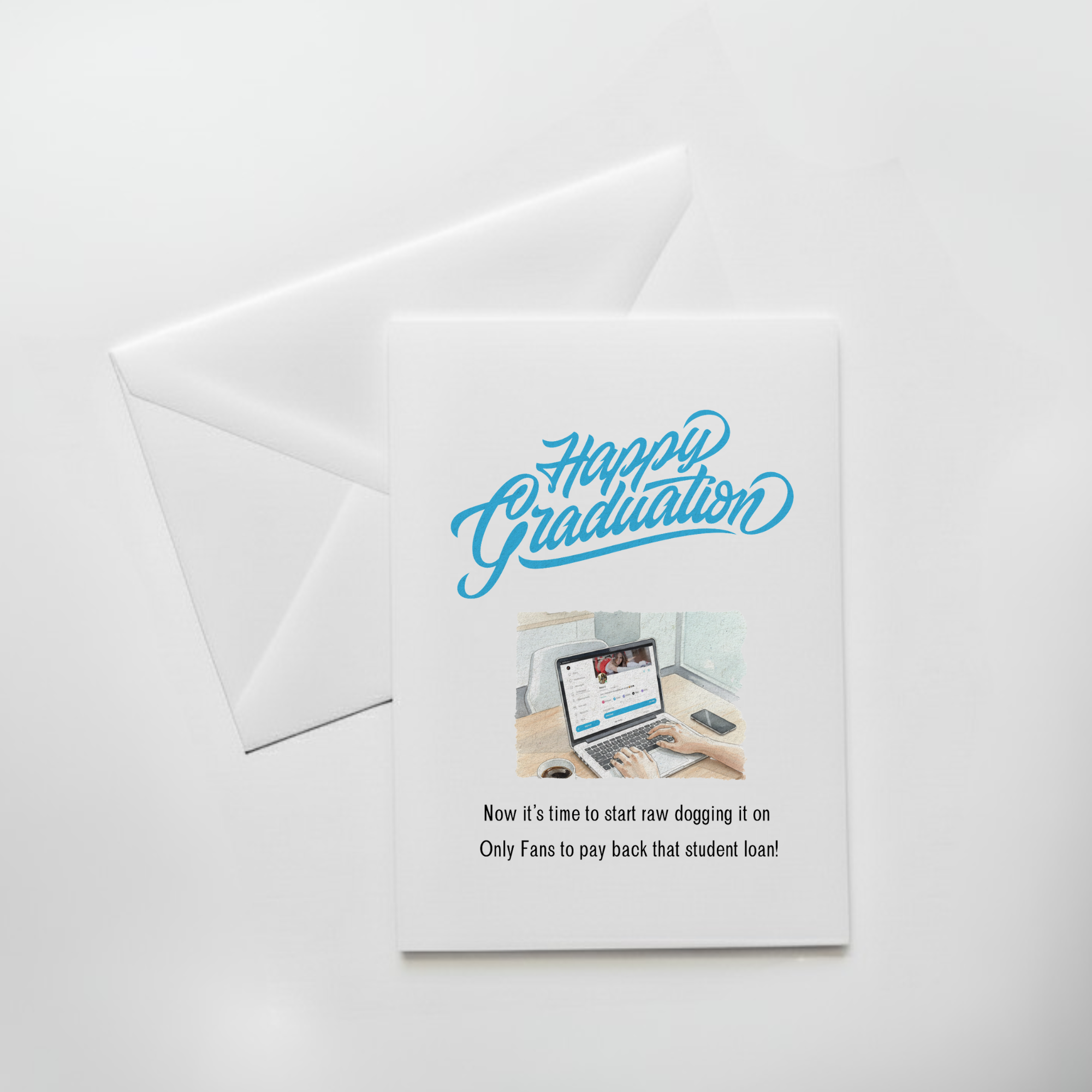 funny graduation card. Rude graduation card. student loan humour. Gag graduation gift. Handmade nz