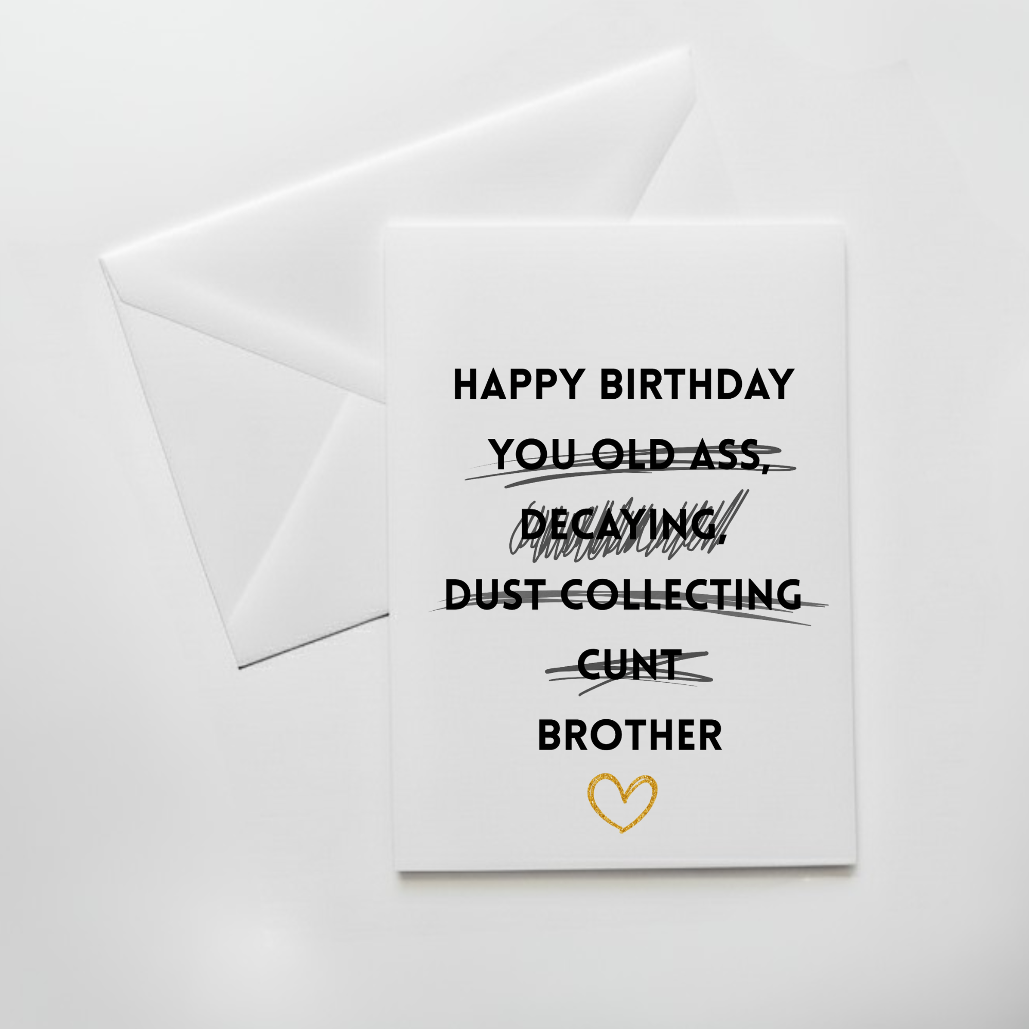 Insulting birthday card for brother 
