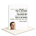 Brutal, funny leaving card for work. nz